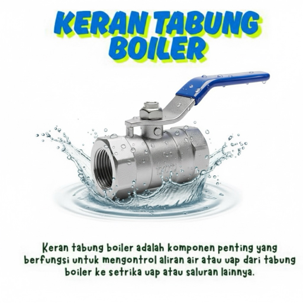 Keran Stainless 1/2 inci | Keran Boiler Setrika uap