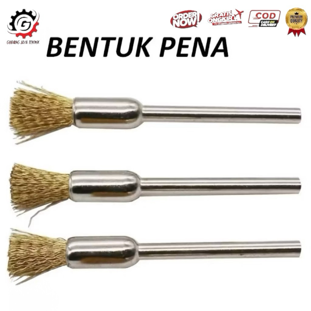 Sikat Kawat Mini Mata Bor Sikat Mini Brush sikat mini grinder kuning