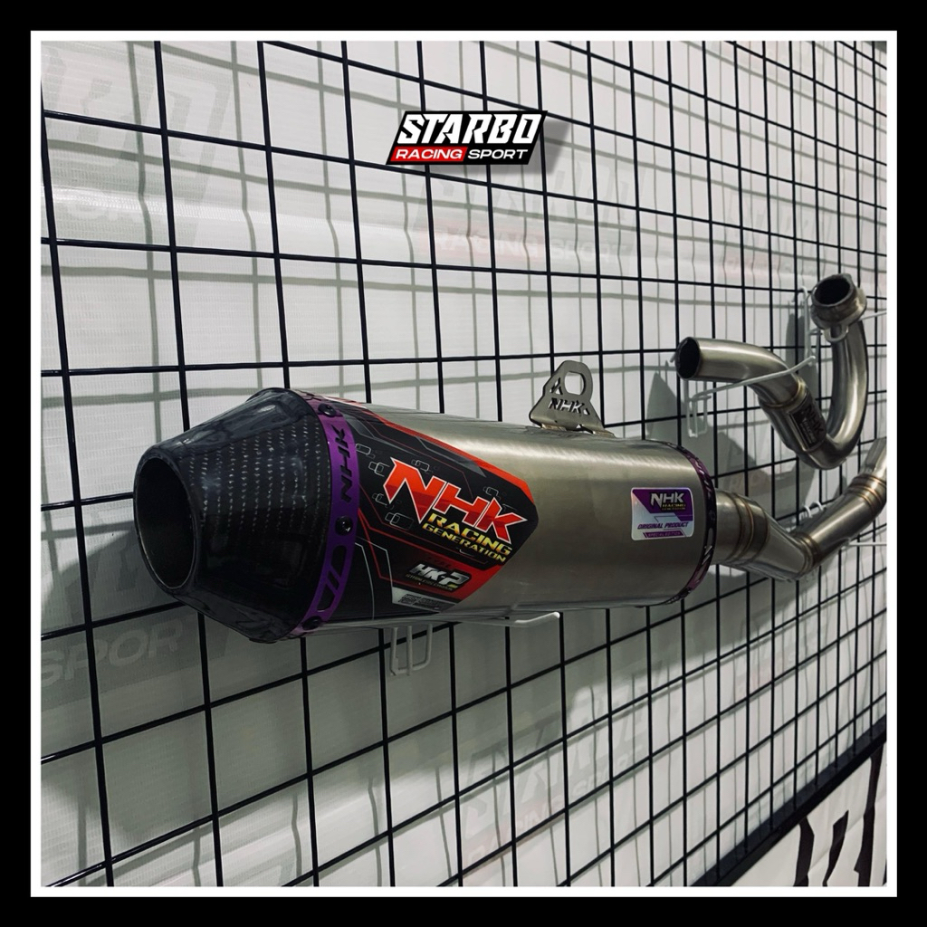 KNALPOT ORIGINAL NHK RACING TYPE HK-2 UNTUK MOTOR CRF150L KLX150 DTRACKER WR155 LOGO STIKER DECAL TE