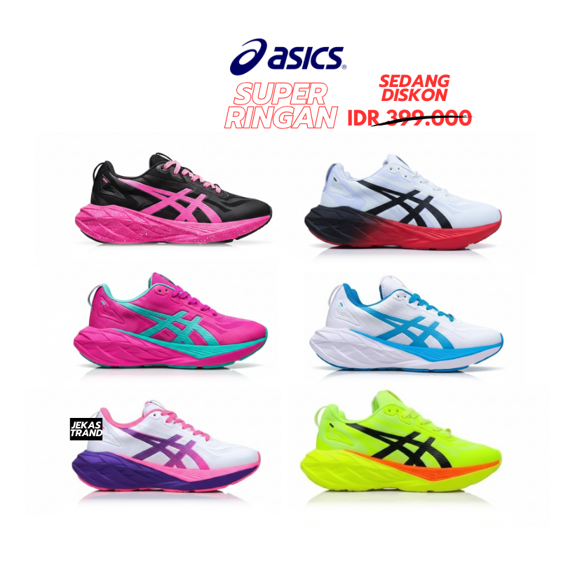(DISKON) Sepatu  Pria Wanita  Running Volly Asics Putih BiruAnti Selip Sol Empuk untuk Jogging & Ola
