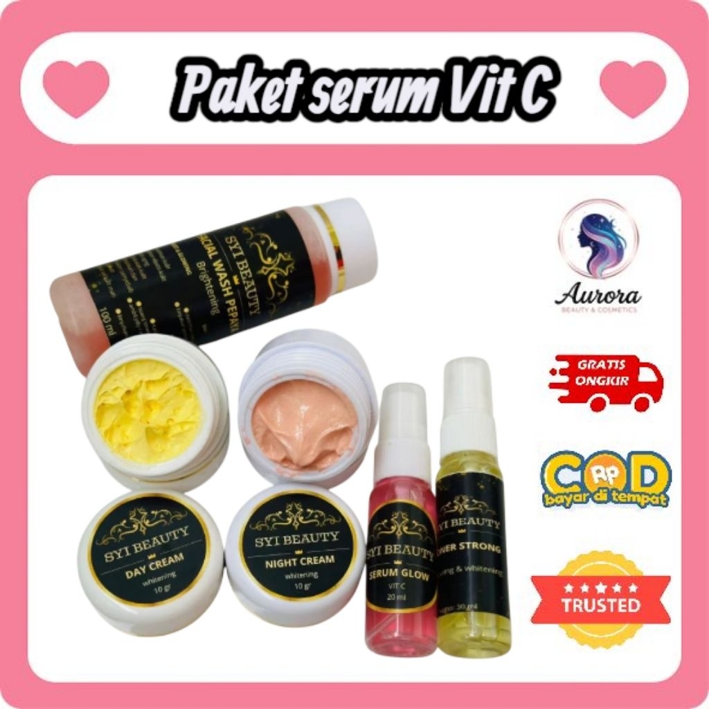 SHEEN BEAUTY PAKET SERUM VIT C (sabun toner siang malam serum)