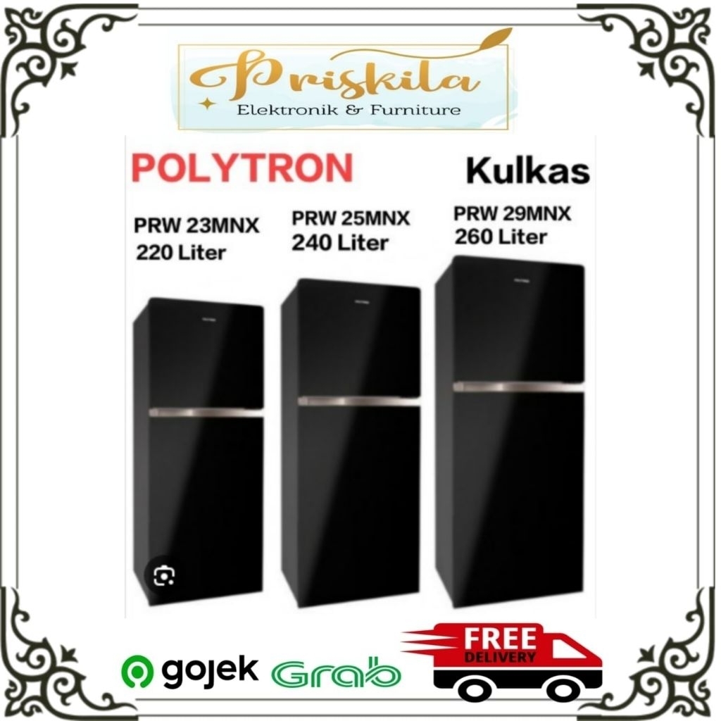 Kulkas 2 Pintu Polytron | Toko Priskila Elektronik Furniture Palembang | Elektronik Palembang | Furn