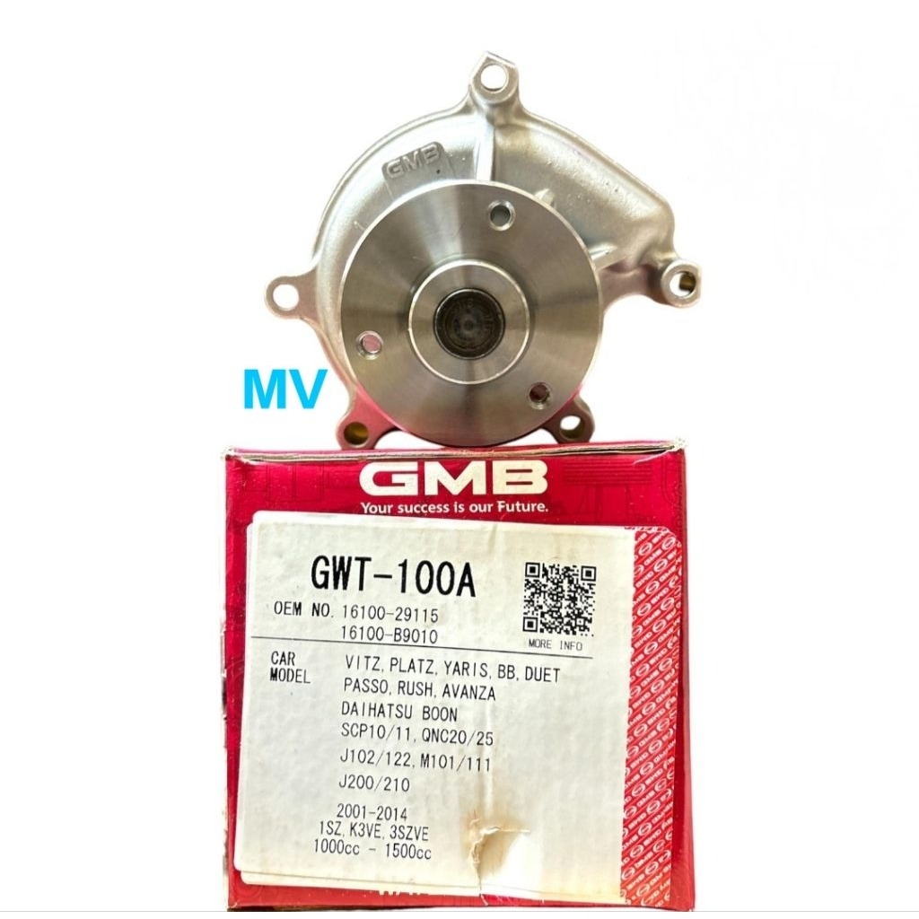 WATER PUMP GWT-100A POMPA AIR TOYOTA AVANZA/ DAIHATSU XENIA 2003-2010TOYOTA RUSH/ DAIHATSU TERIOS 20