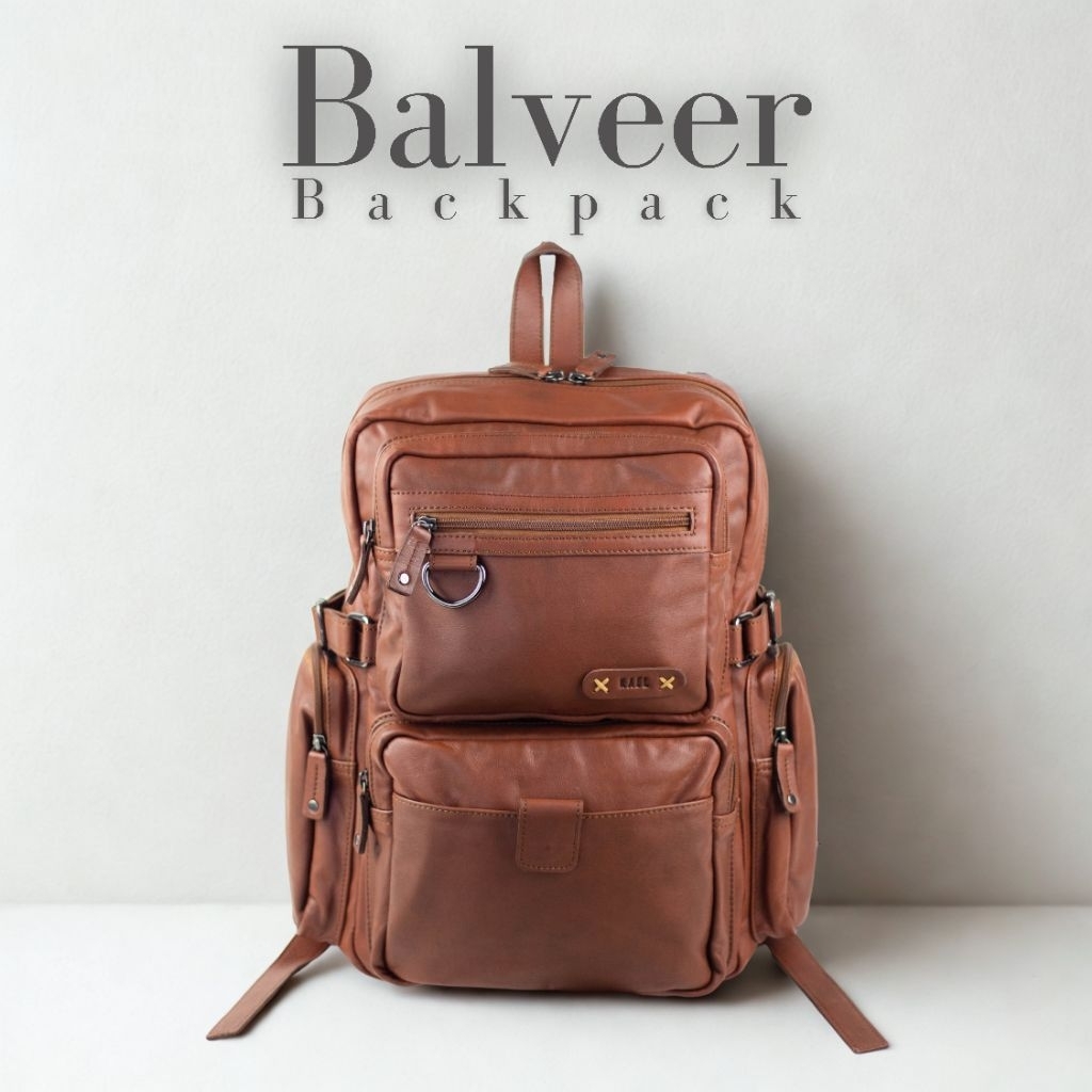 Kael Leather Balveer Backpack - Tas Ransel Pria Kulit Sapi Asli