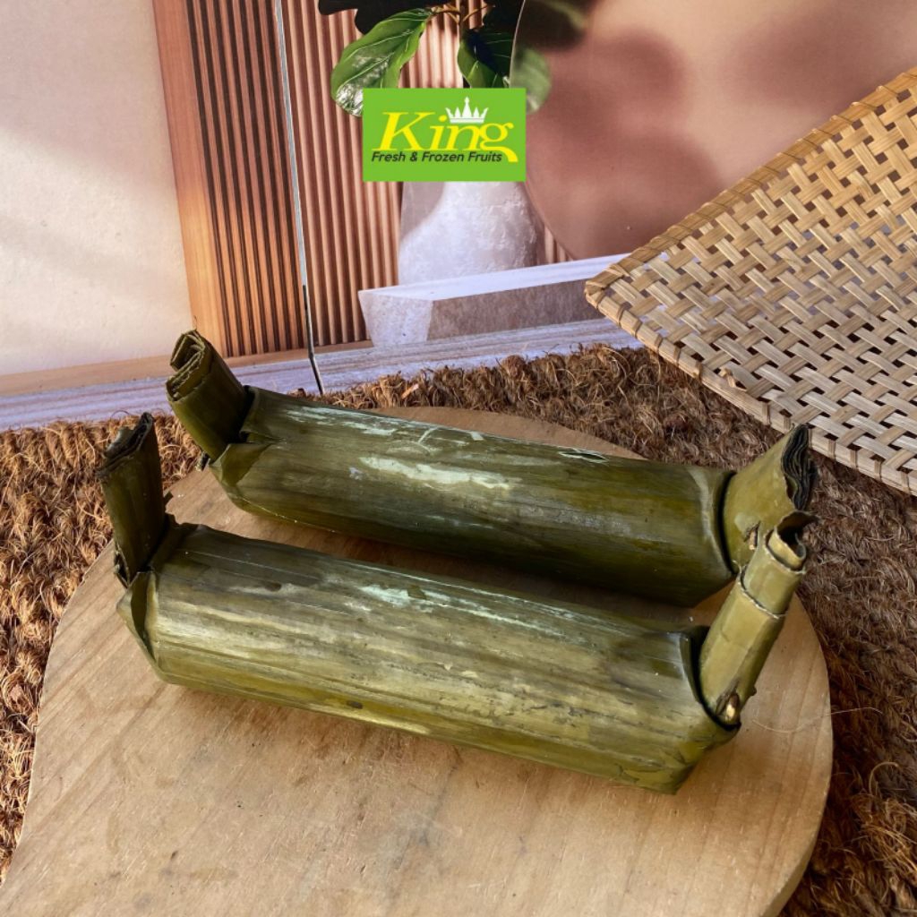 Lontong, lontong daun pisang matang