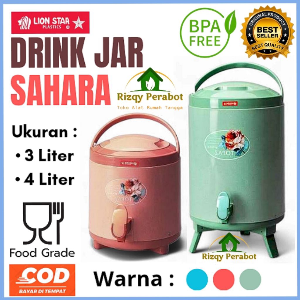 Drink Jar Sahara Lion Star 3 Liter & 4 Liter/ Dispenser air Sahara Lion Star/ Lion Star Tempat Minum