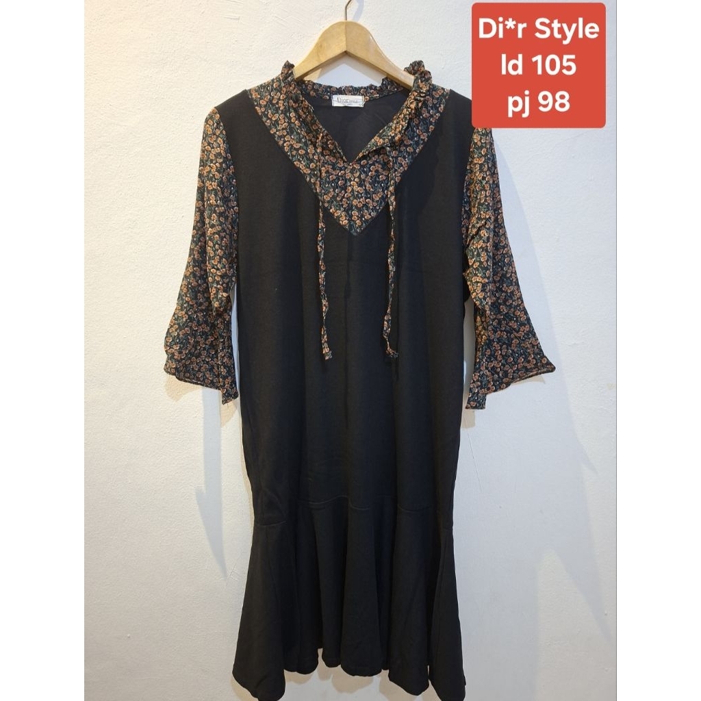 dress floral korean style