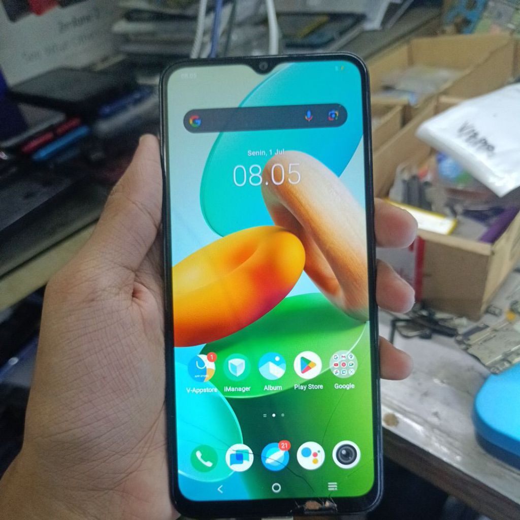 LCD Original Vivo y22 Minus Retak Sentuhan normal