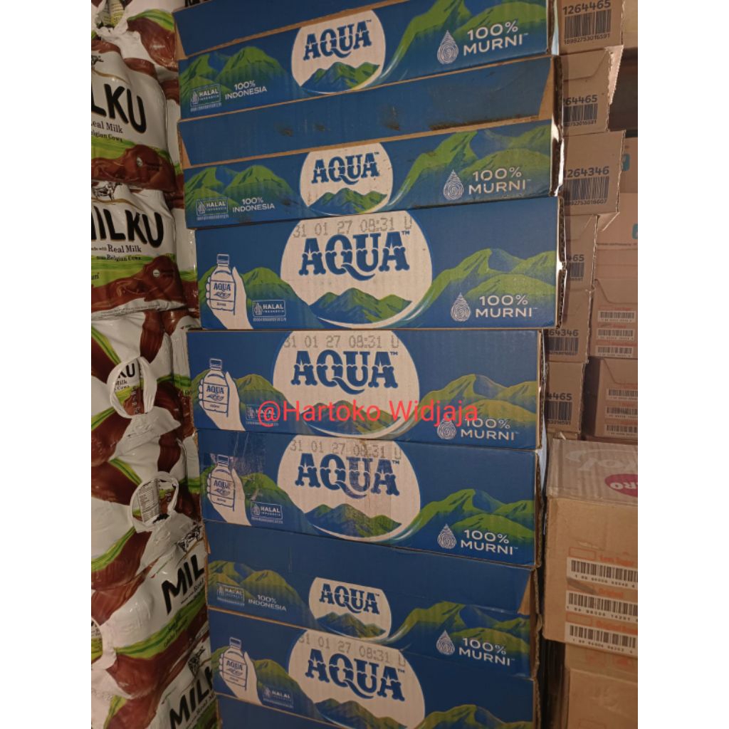 AQUA CUBE 220ML / AQUA BOTOL KECIL  DUS ISI 24 BOTOL