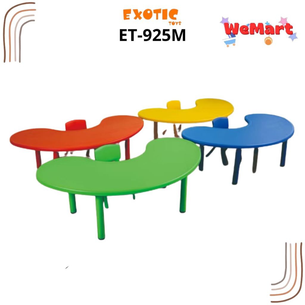 ET 922A ET 923 ET 925M ET 926U EXOTIC LEARNING DESK // Meja Belajar Anak Bahan Plastik Model Bulat /