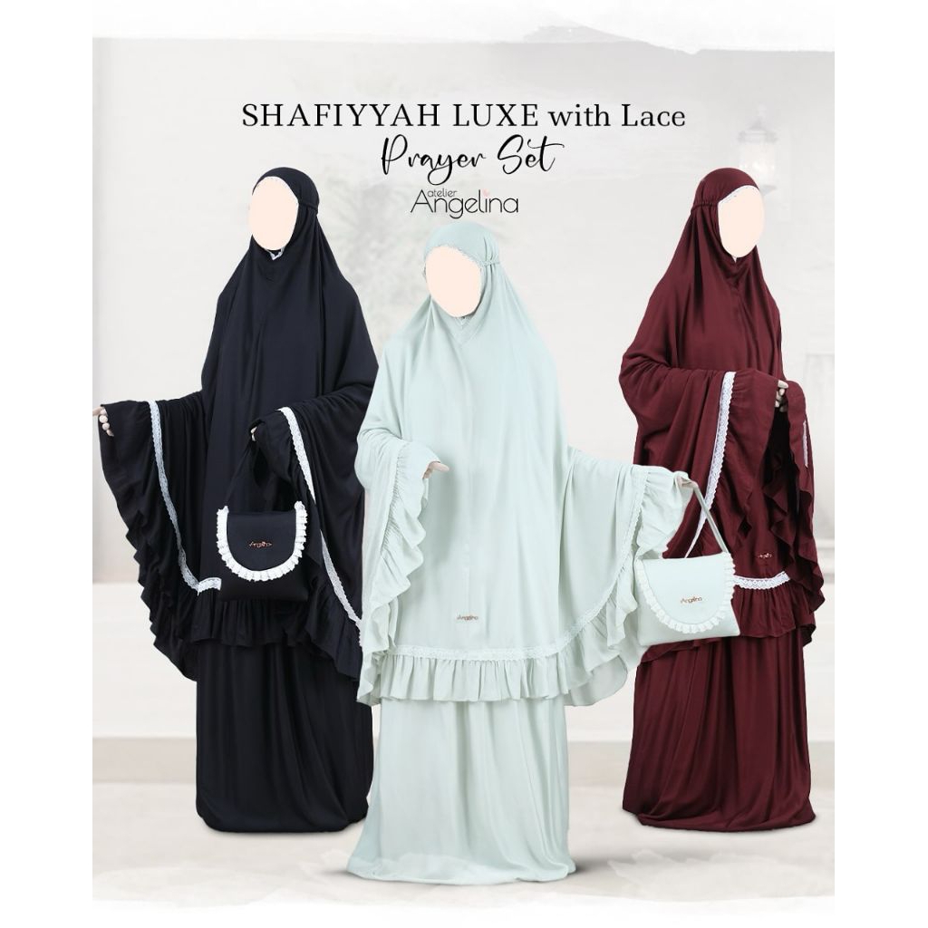 Atelier Angelina Mukena Luxury Dewasa Size 2 dan Koko Zaidan XL warna sage