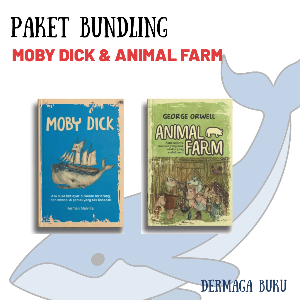 Paket Buku Novel Klasik Moby Dick dan Animal Farm [Original]