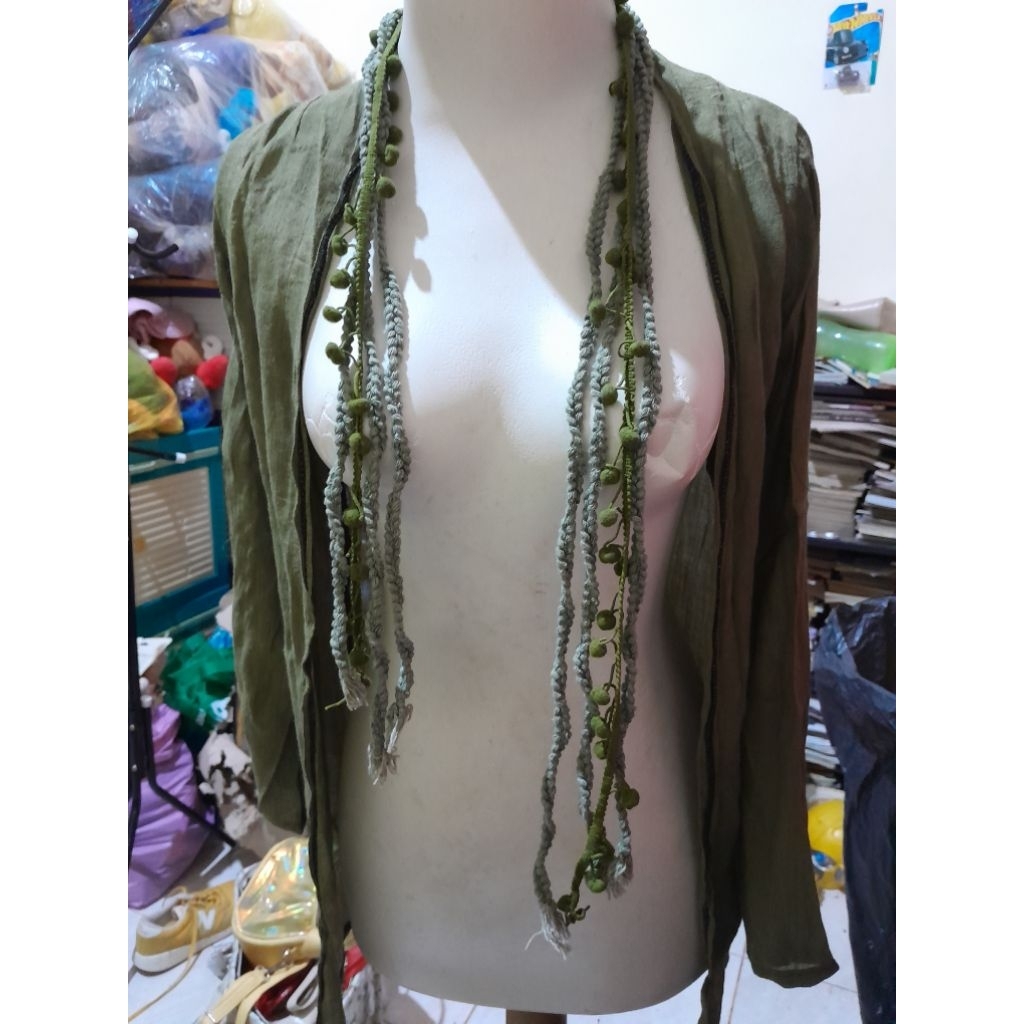 outer hijau army murah