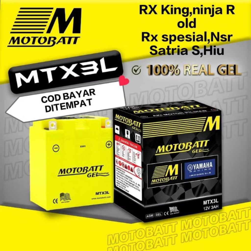 Aki Kering Motobatt MTX3L Rx-king-Ninja R Old Original