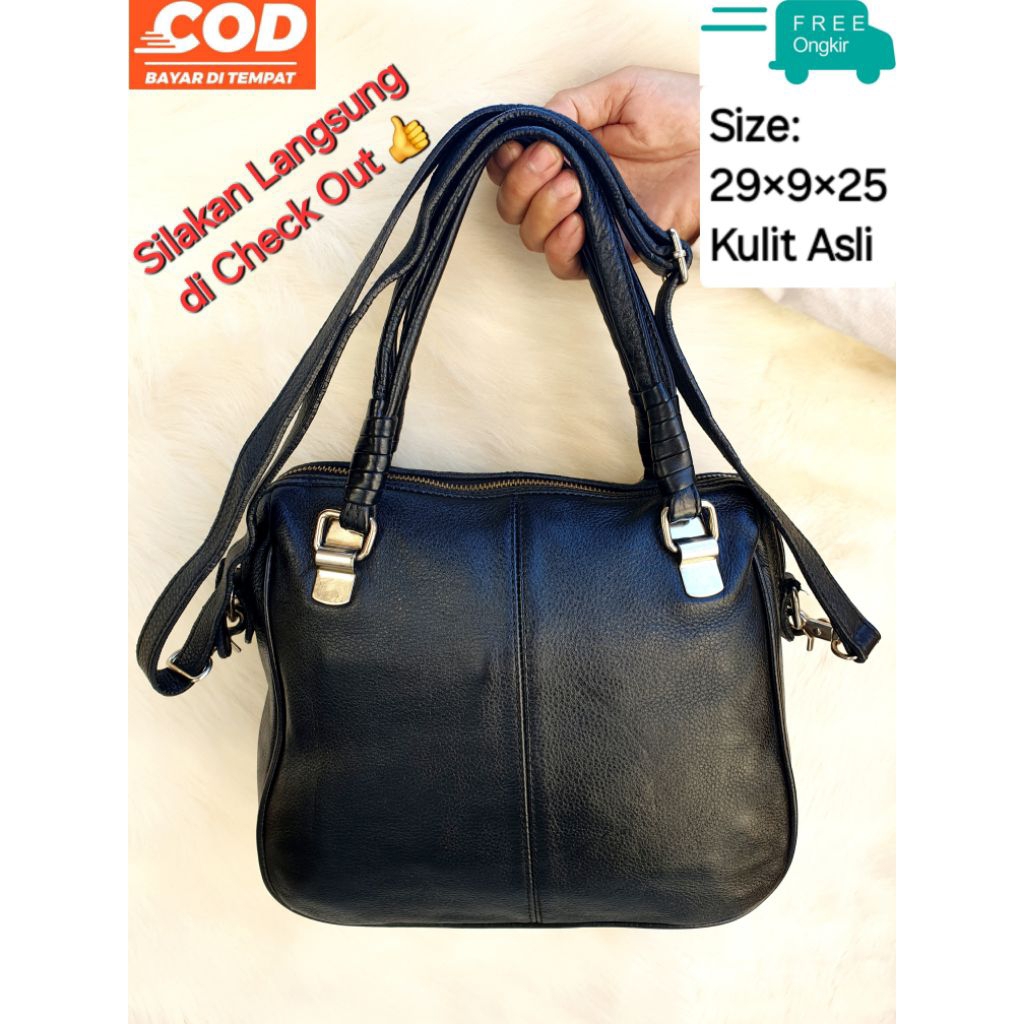 Yajna Tas Selempang Sling Bag Bahu Totebag Handbag Kulit Asli Wanita