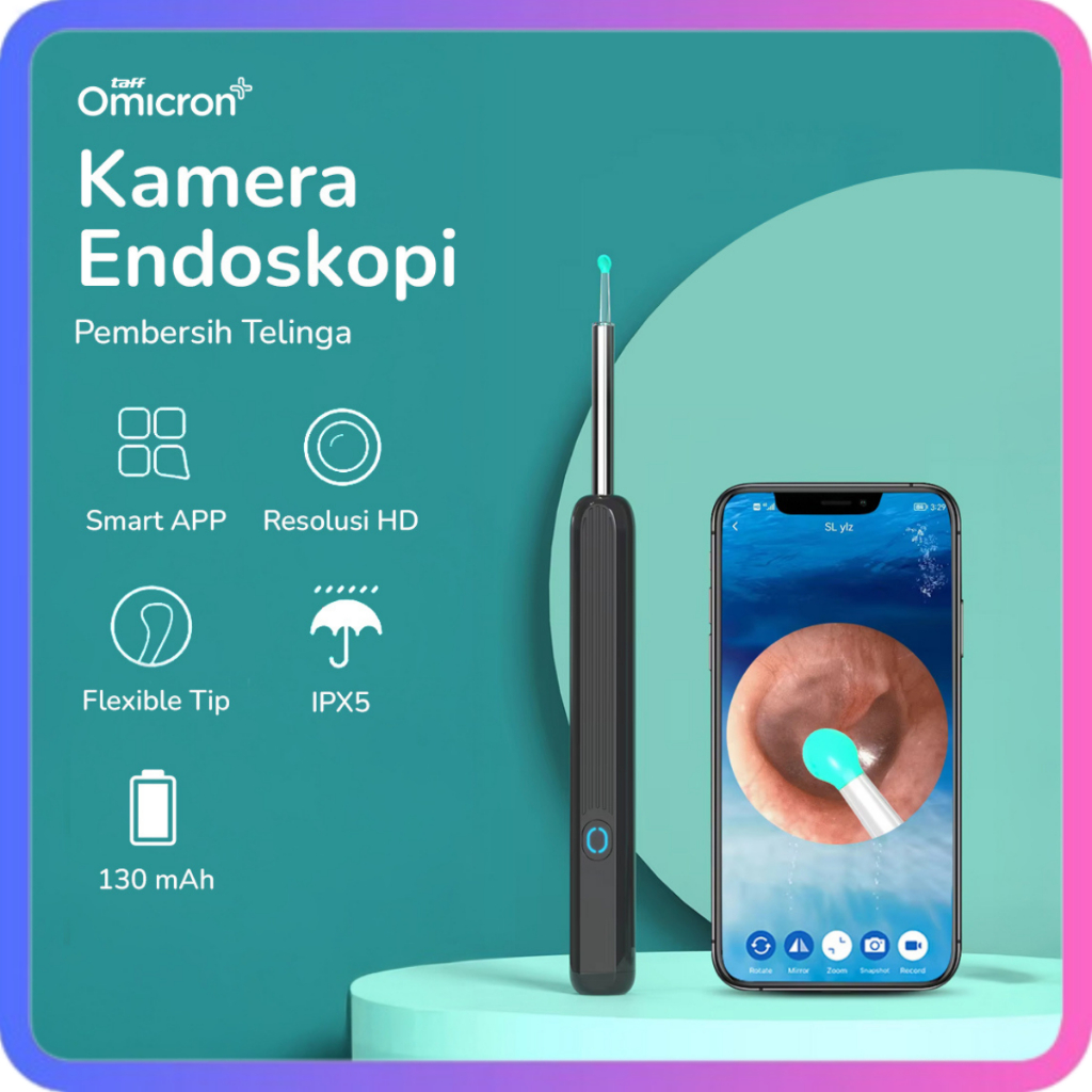 Kamera Endoskopi Pembersih Telinga Endoscope TaffOmicron Kamera Pembersih Telinga Endoscope