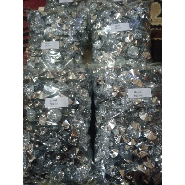 KANCING SOFA DIAMOND 22 MM isi 500 biji/ pack dan Kancing Crystal untuk sofa dan jok Kancing Sofa Di