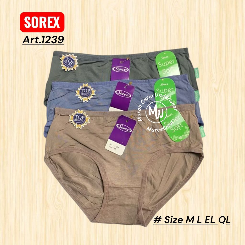 CD Sorex Supersoft 1239 isi 3-6 Pcs | Celana Dalam Wanita Sorex | Cd Sorex Midi Supersoft