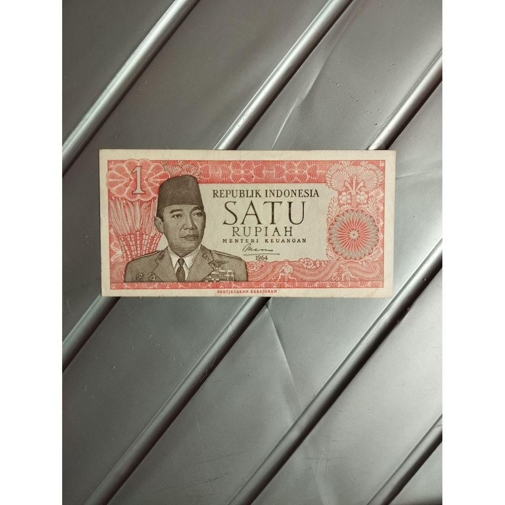 1 rupiah seri Sukarno 1964 Bagus ASLI