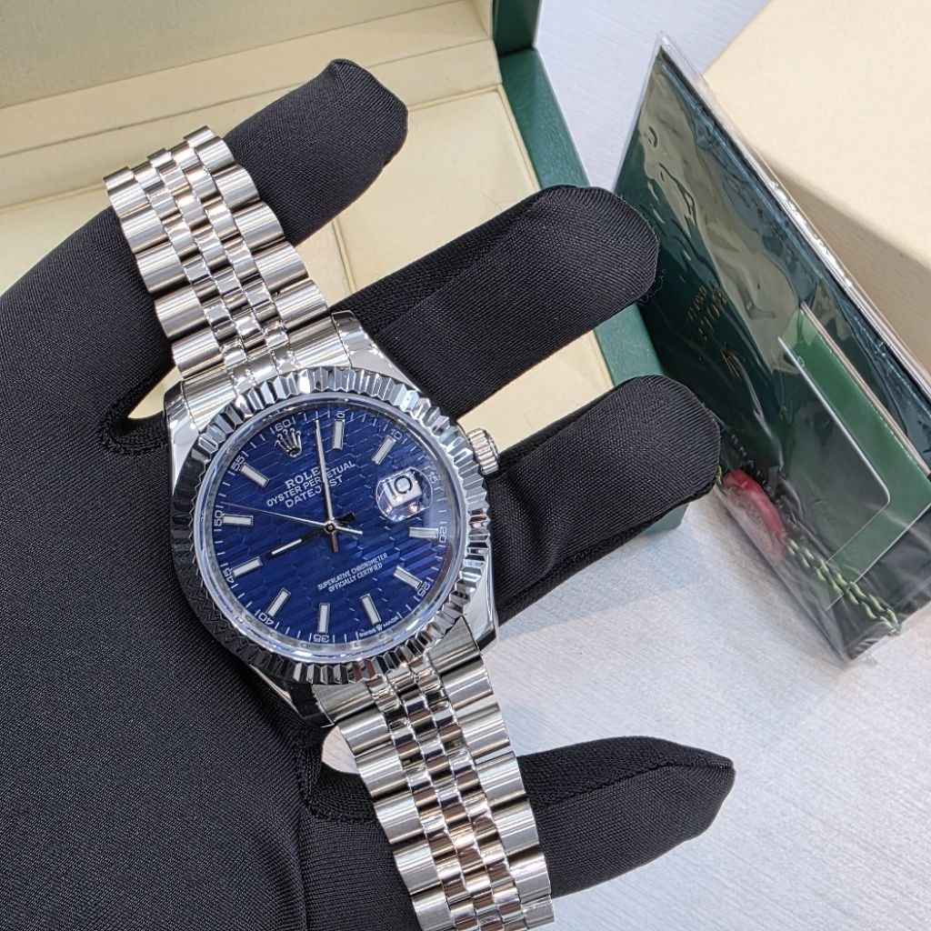 Rolex Datejust 41mm – Blue Dial Jubilee Full Silver (Oyster Perpetual)