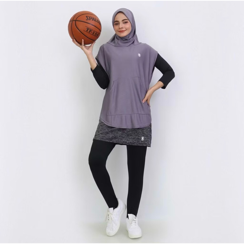 Preloved Hitjab - Vest Rompi Hijab Olahraga Wanita Bersepeda Yoga Zumba Gym Fitness 9-0281