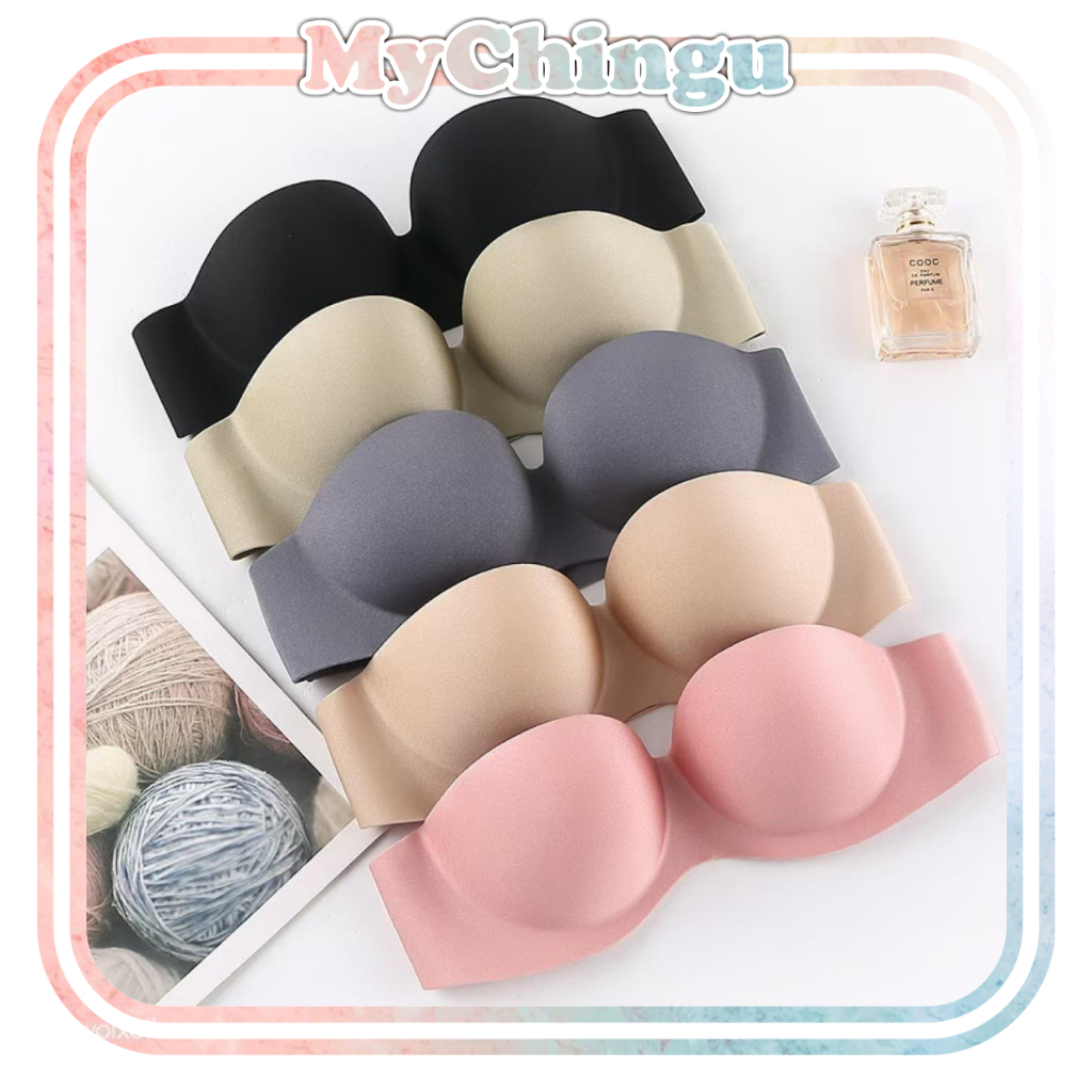 ❀ Chingu ❀ PW213 Kemben Bra Wanita Tanpa Tali Strapless ADA Pengait Belakang Tanpa Kawat Nyaman Simp