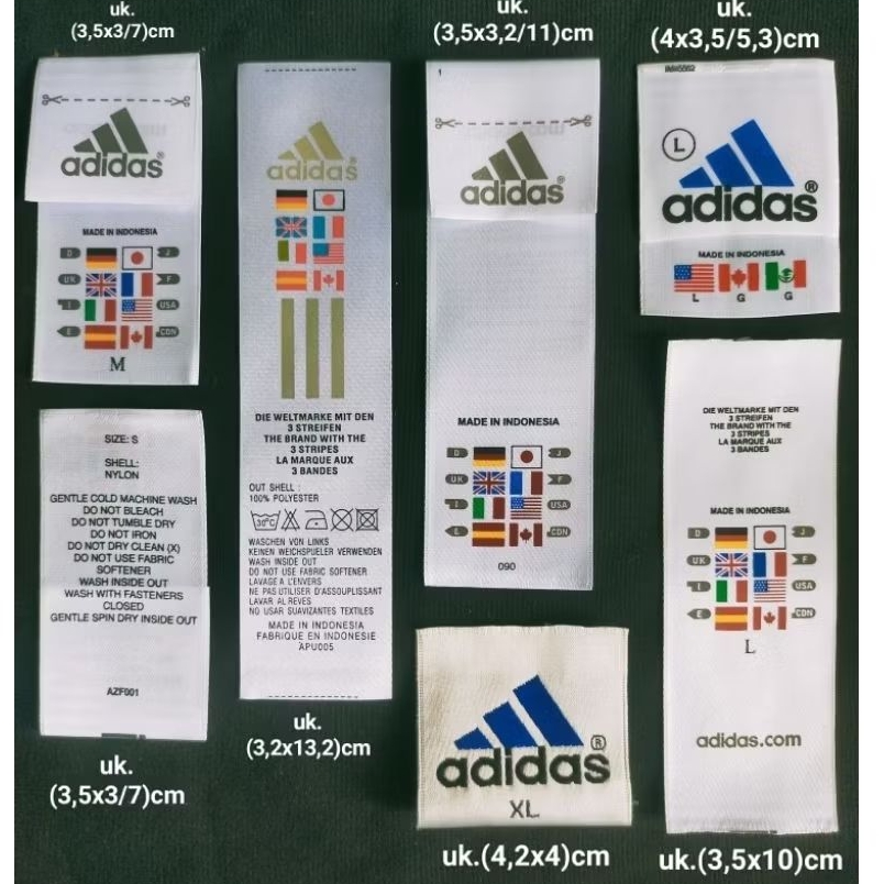 tag label adidas label tag size misc