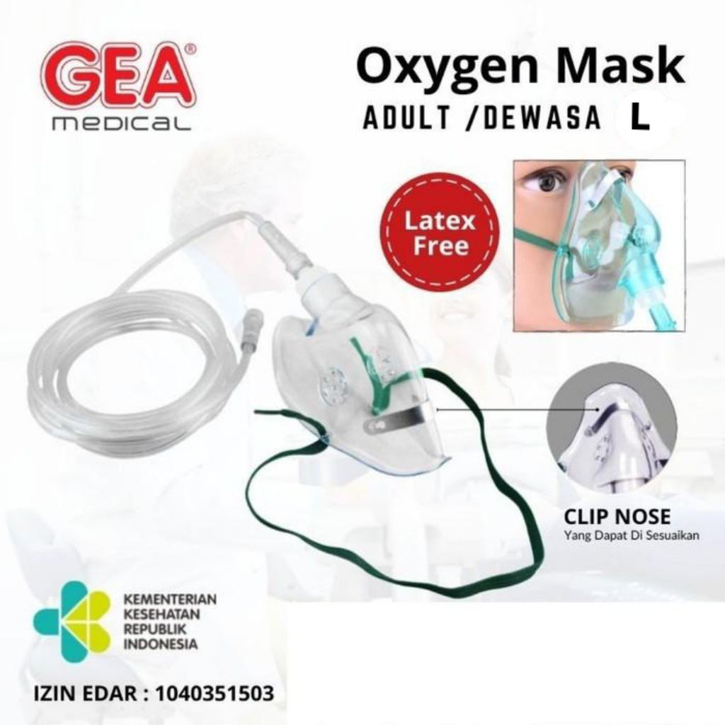 Masker Oksigen Dewasa / Oxygen Mask Adult