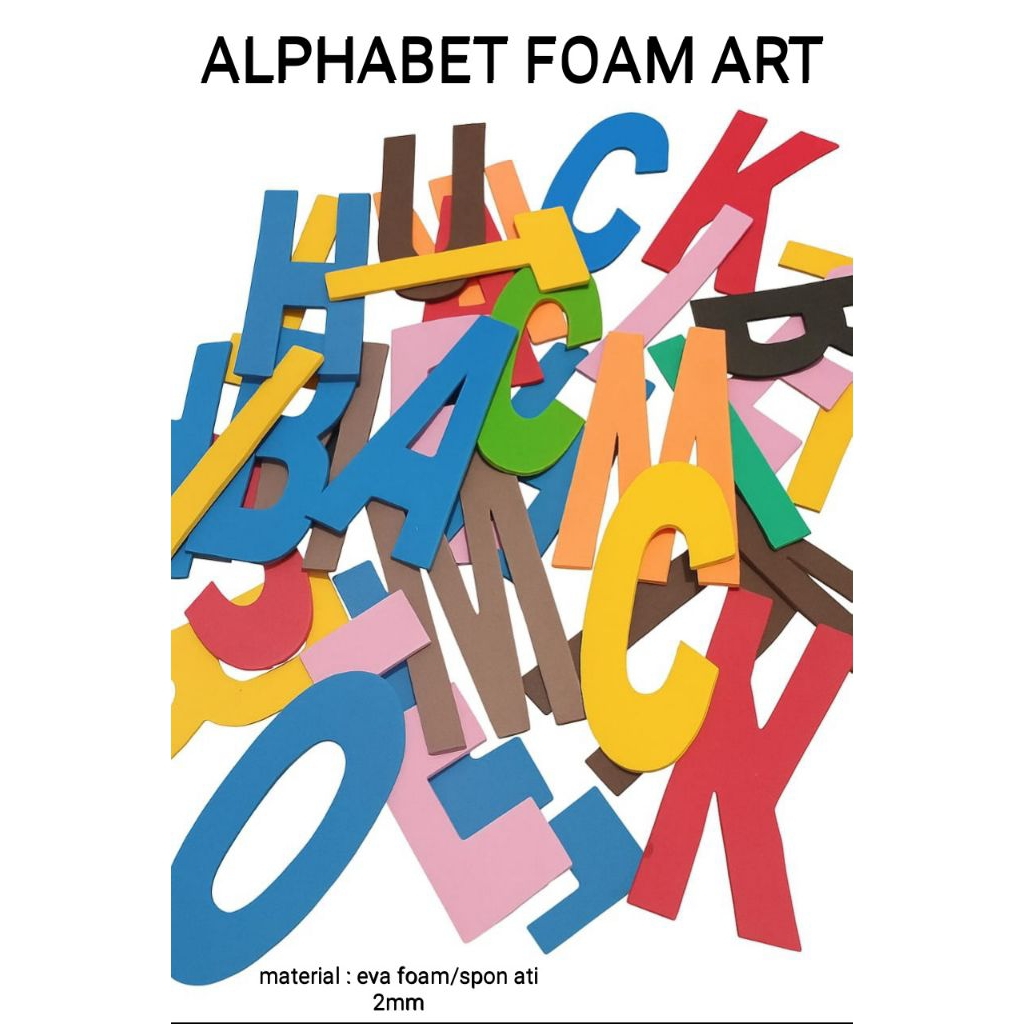 Hiasan dinding/dekorasi/kelas/DIY eva foam art huruf/Angka