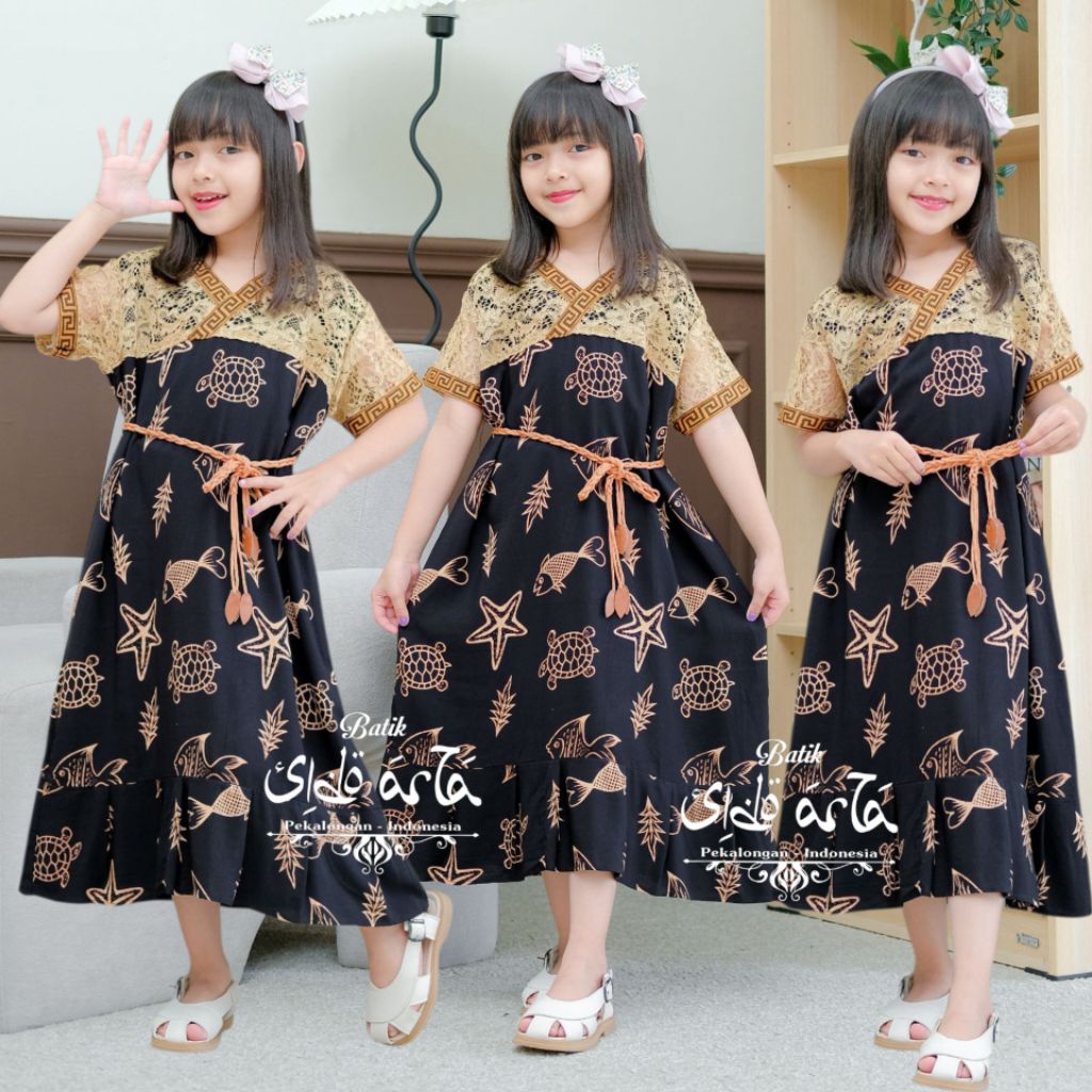 Daster Baju Pakaian Anak Perempuan Dress Brokat Renda Celine Atasan Harian 2-8 tahun