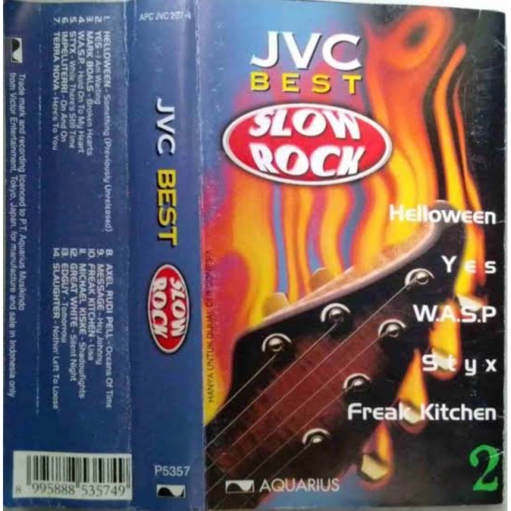 Kaset Pita JVC Best Slow Rock (Tanpa Sampul / Hanya Kaset & Mika)