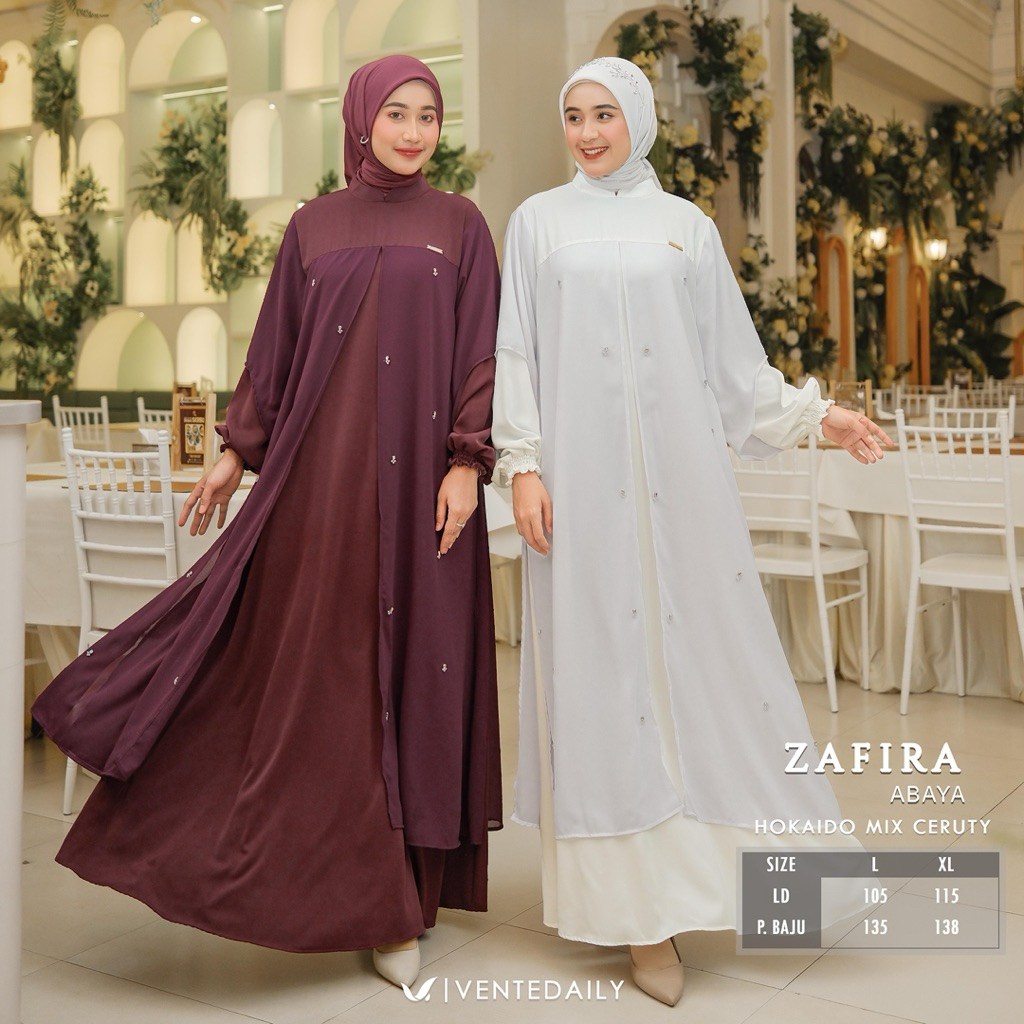 ZAFIRA ABAYA VENTEDAILY / ZAFIRA VENTE DRESS ABAYA GAMIS HOKAIDO CERUTY L XL ABAYA DRESS PAYET GAMIS