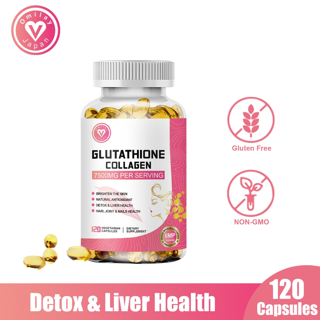 Omilay Glutathione Collagen Brighten Skin Reduce Skin Aging Collagen Pemutih Badan Collagen Capsule