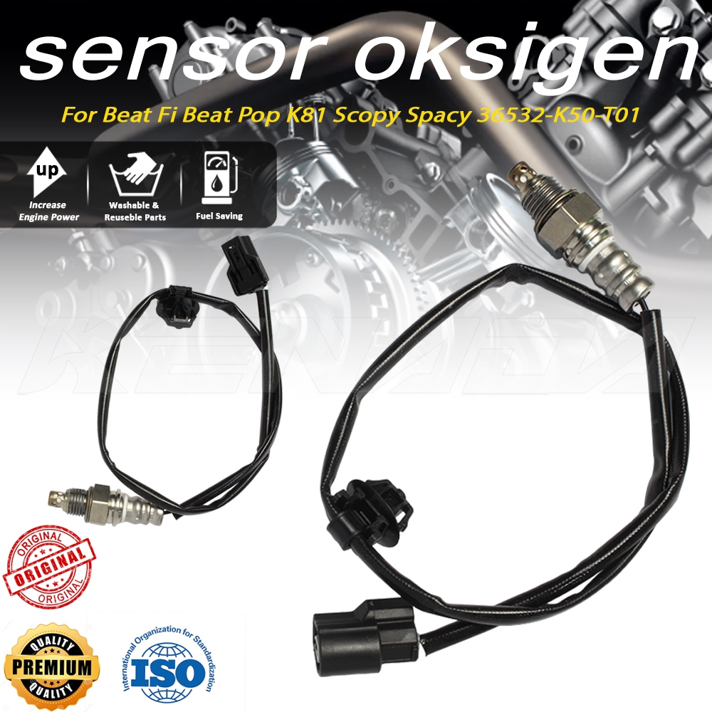 Sensor Oksigen Sensor O2 Knalpot Kabel Soket 36532-K50-T01 Untuk BeAT POP eSP K61 2014-2019 BeAT Spo
