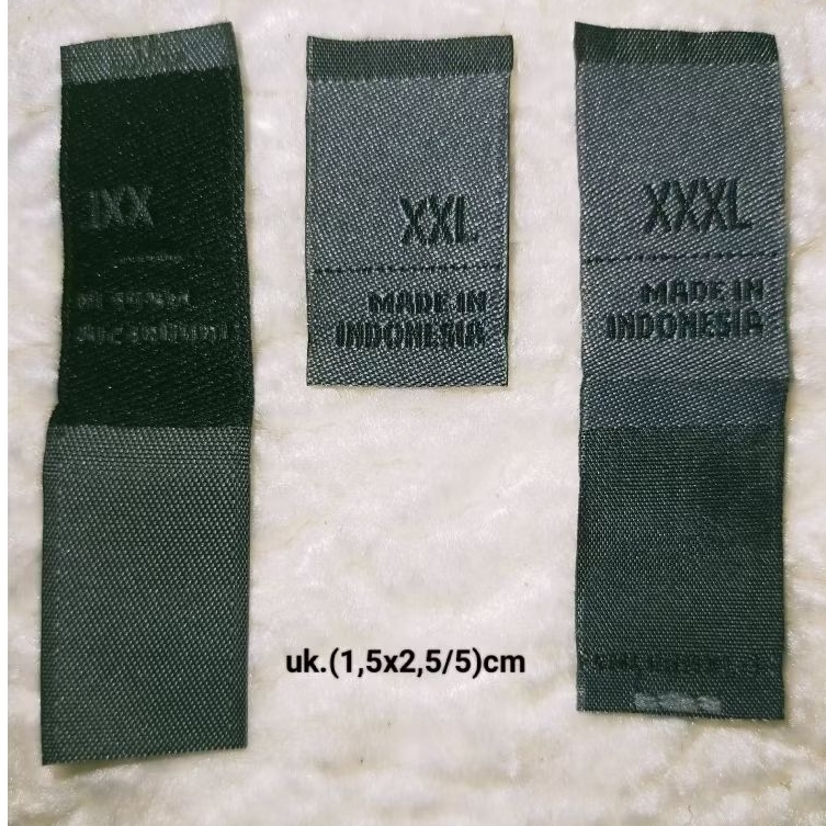 tag label size label tag