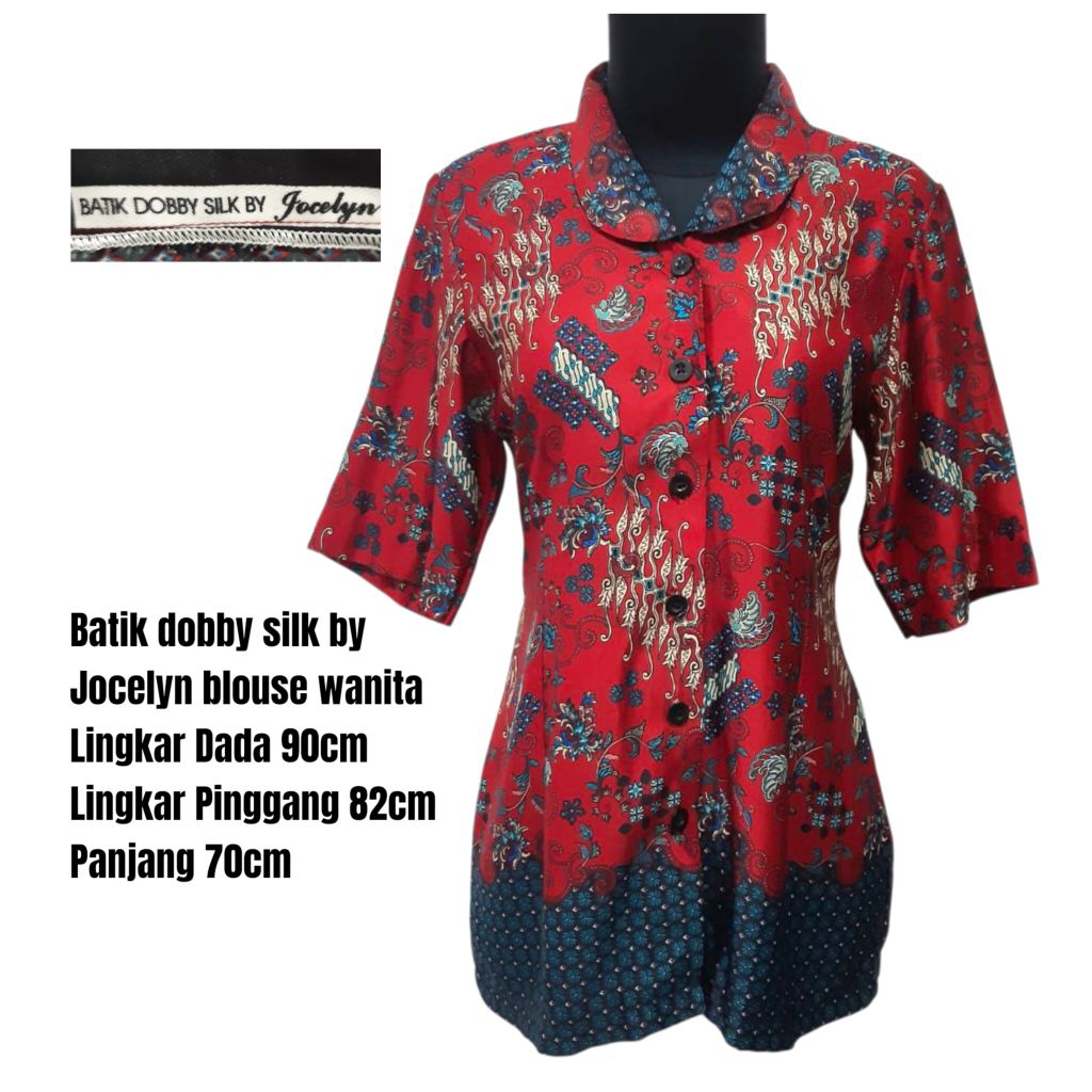 Batik dobby silk by Jocelyn blouse wanita