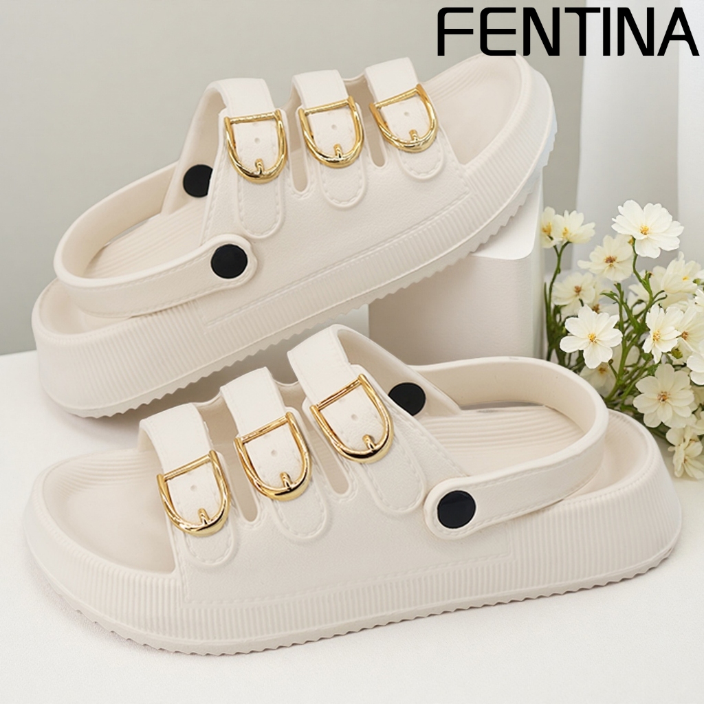 FENTINA Sandal Biam Wanita Kekinian Sandal Jelly Tali Wanita Elegan Sepatu Sandal Wanita Korea