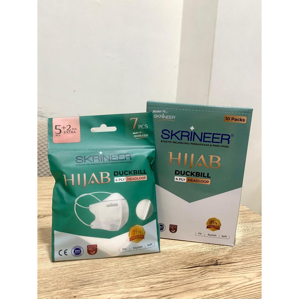 Masker Hijab Duckbill 4Ply White