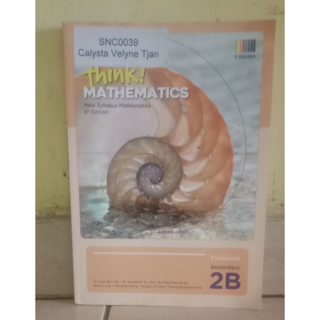 Think Mathematics 2B textbook