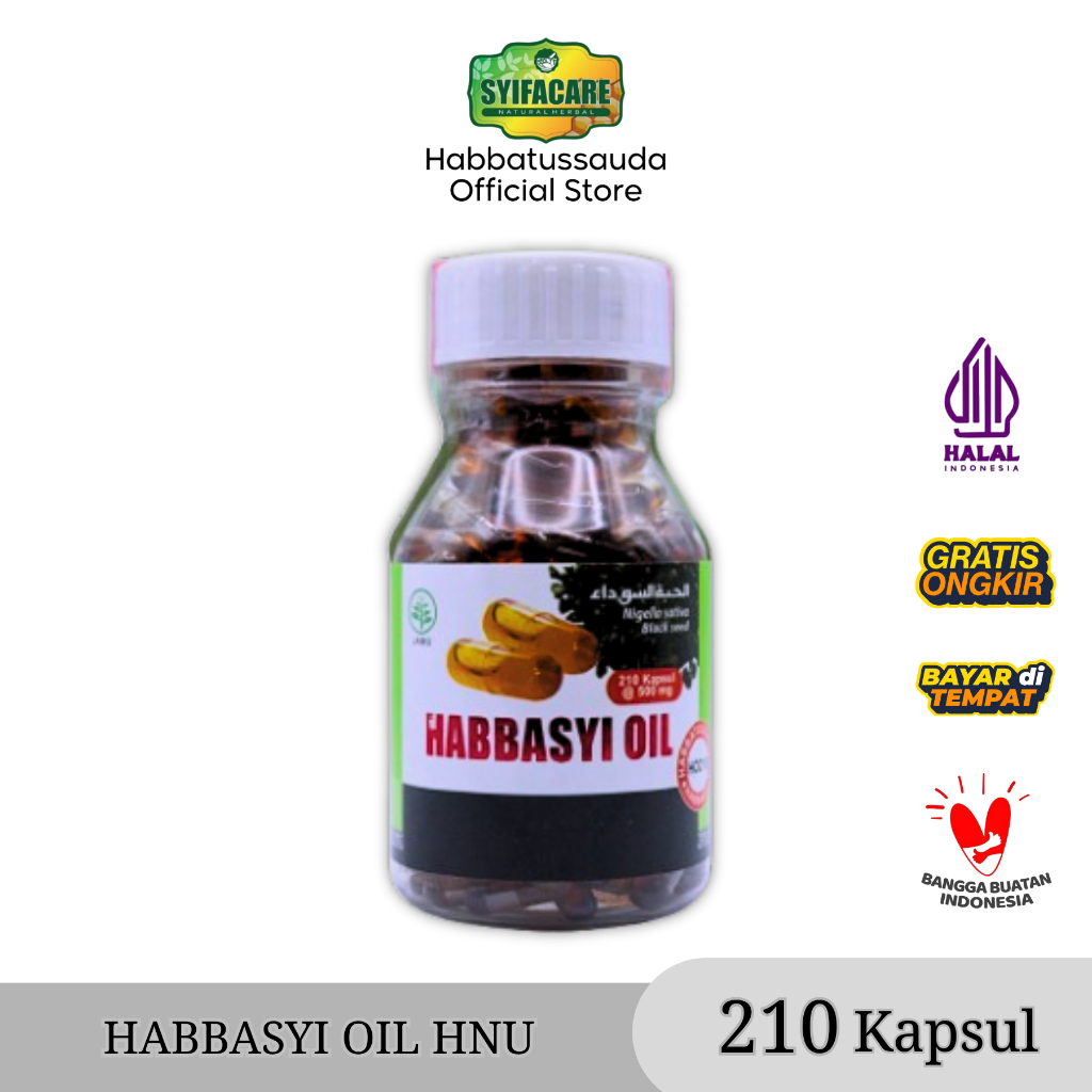 Habbasyi Oil Minyak habbatussauda Original I HABBASYI NIAGA UTAMA  - 210 Kapsul