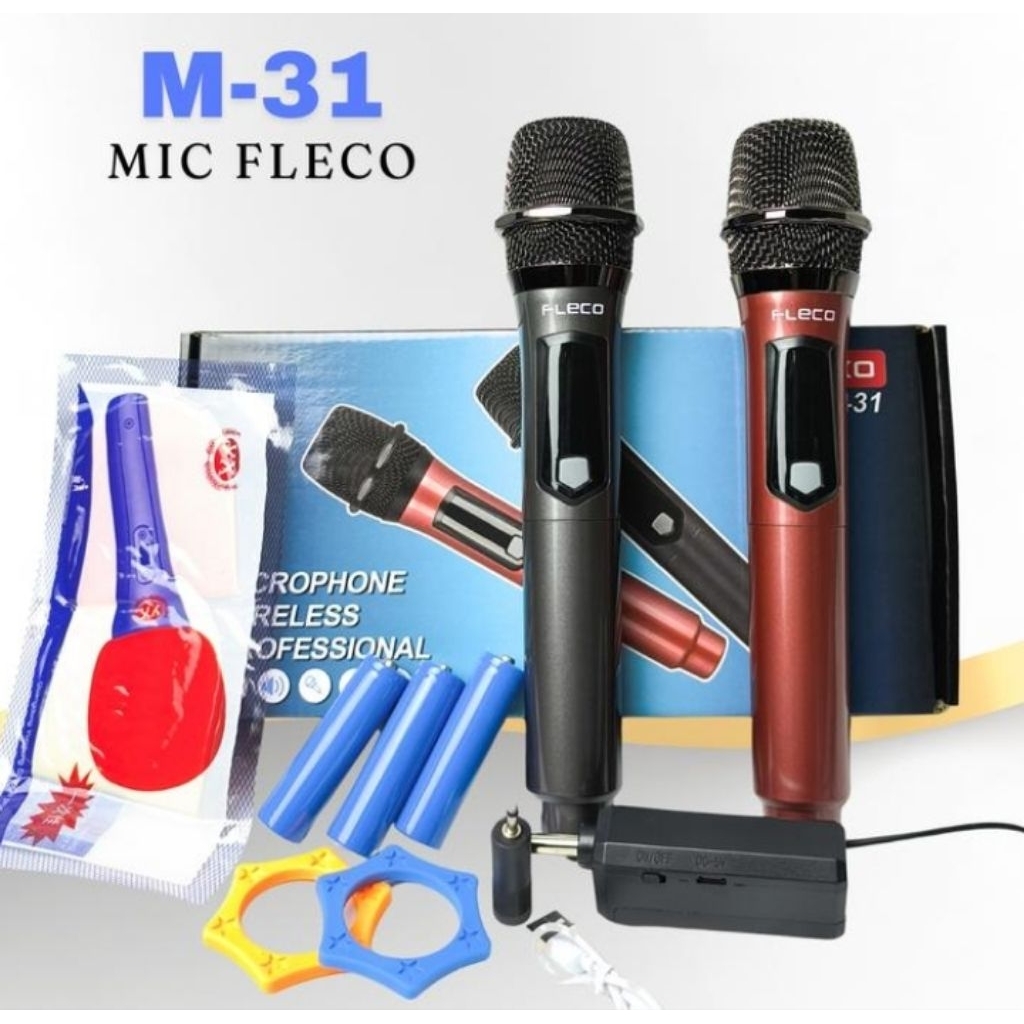 mic micropon wireless fleco m31  suara joss