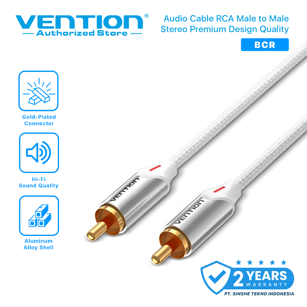 Vention Kabel Audio RCA Male to male Stereo Premium Design Quality