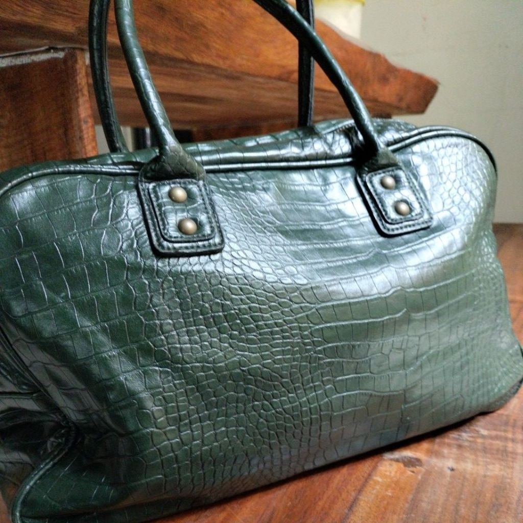 Tas ala Speedy kulit motif croco