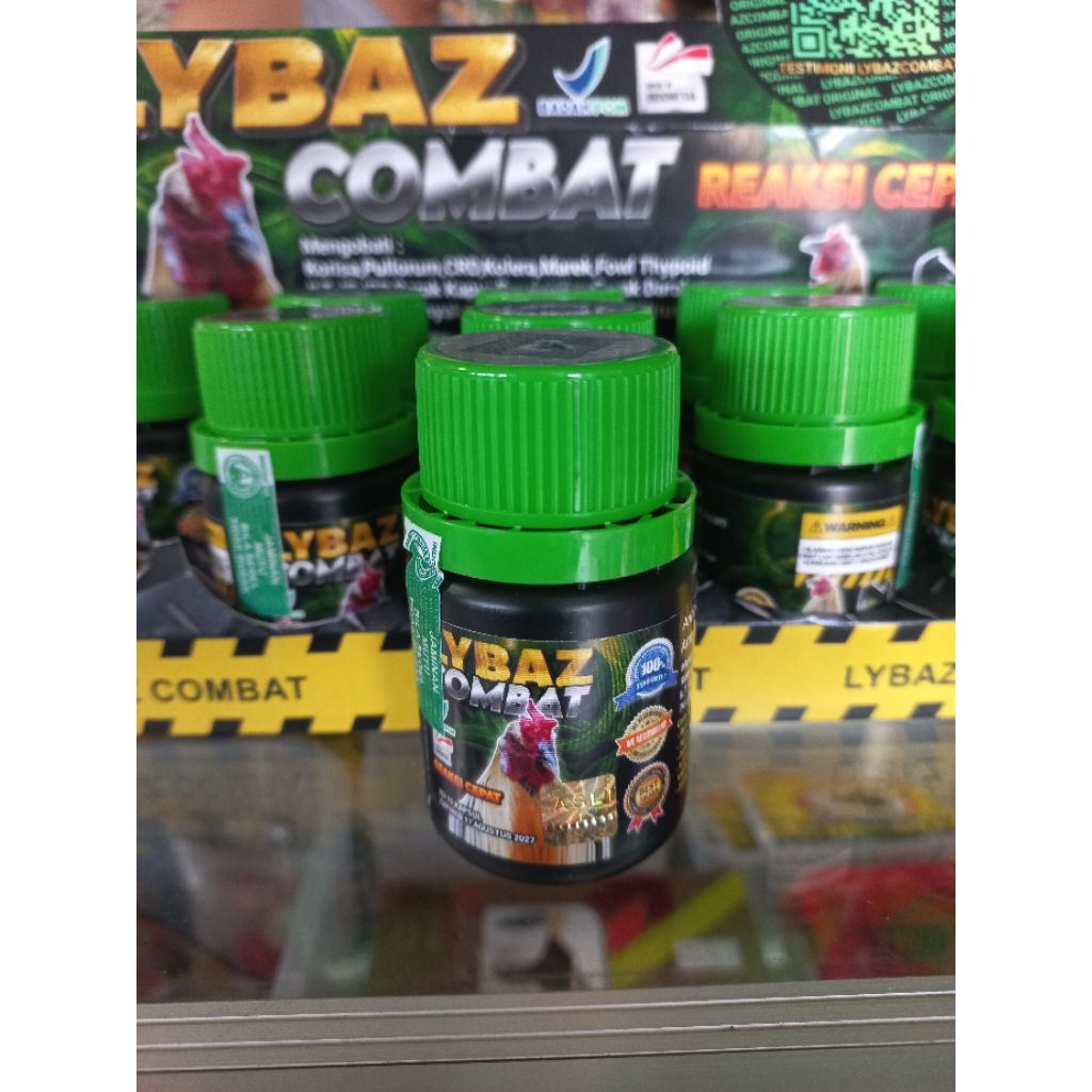LYBAZ COMBAT 1 BOTOL ISI 15 KAPSUL (GARANSI ORIGINAL) ampuh atasi penyakit akut pada ayam