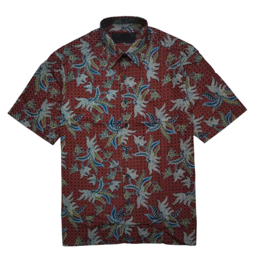 Chairman Kemeja Batik Pria Lengan Pendek Katun Ukuran M