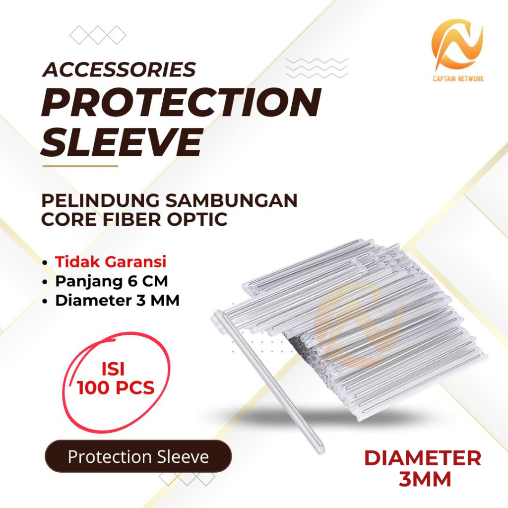 Protection Sleeve Fiber Optic 6CM|Penyambung Core FO 100PCS