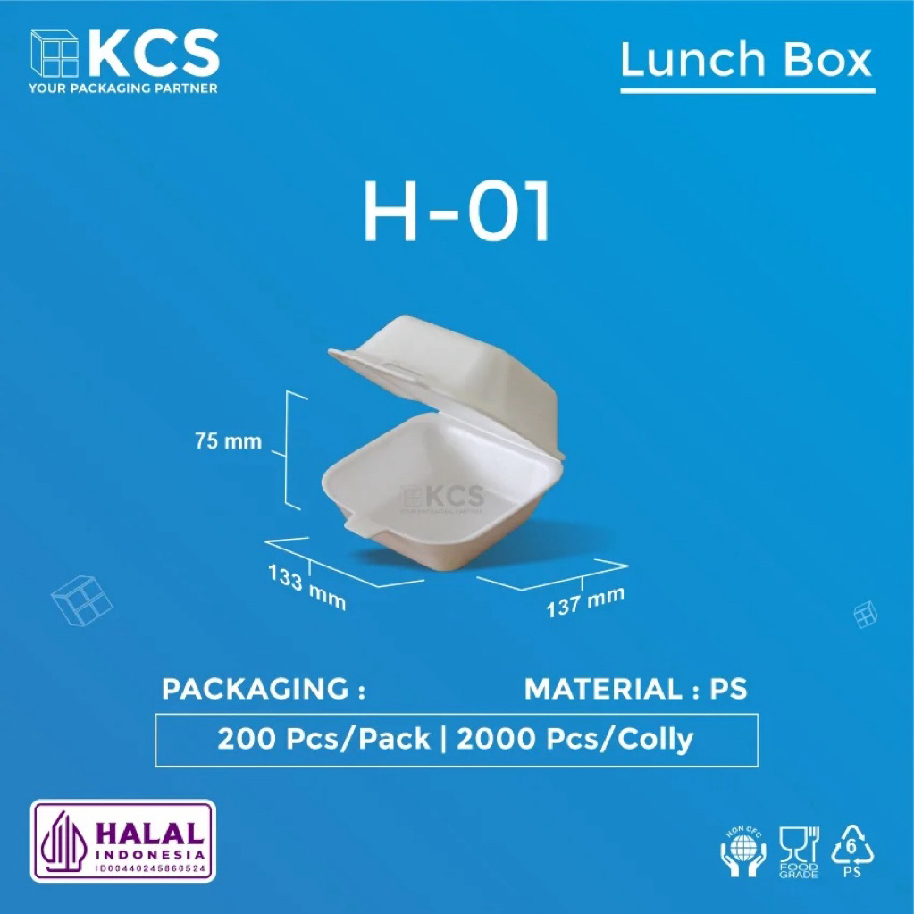 STEROFOAM MAKAN GABUS MAKAN LUNCH BOX