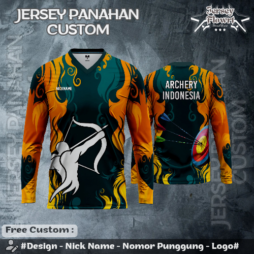 JERSEY ORGANISASI PANAHAN CUSTOM FREE CUSTOM NAMA, LOGO, DESAIN LENGAN PANJANG