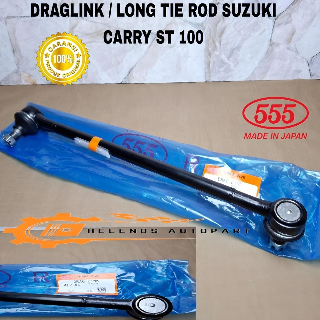 DRAGLINK / LONG TIE ROD SUZUKI CARRY ST 100 CARRY 1000 ORIGINAL 555 SANKEI JAPAN