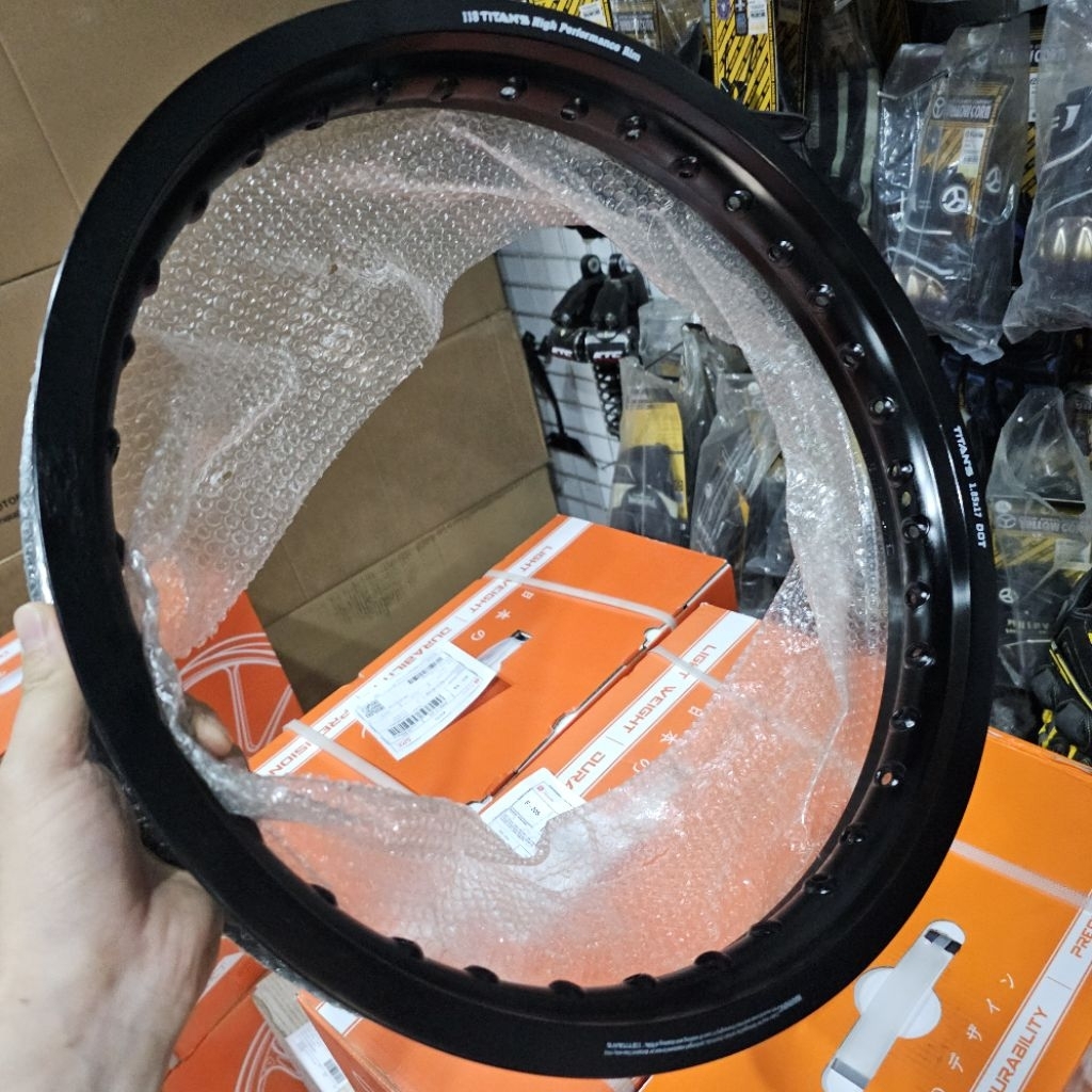Velg Velek Alloy V-Rossi Titans WM 17 185 Petak Sandy Hitam 36H